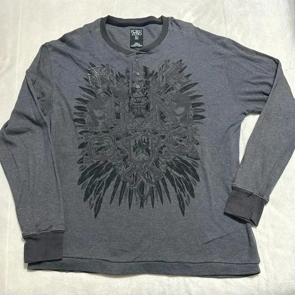 Point Zero Skull Cross Wing Grunge Cyber Thermal